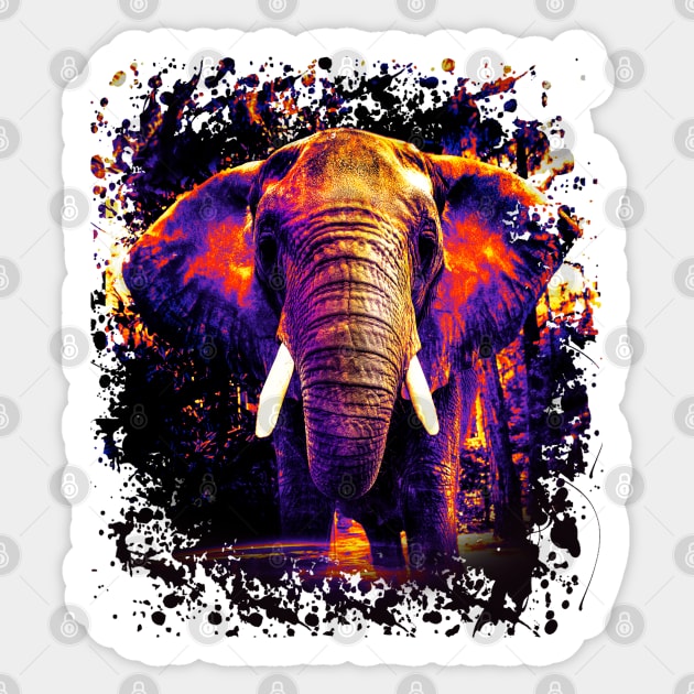 Power Elephant - Your rainbow animal guide Sticker by Cimbart